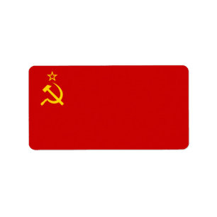 USSR FLAGGA ADRESSETIKETT