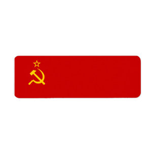 USSR FLAGGA RETURADRESS ETIKETT