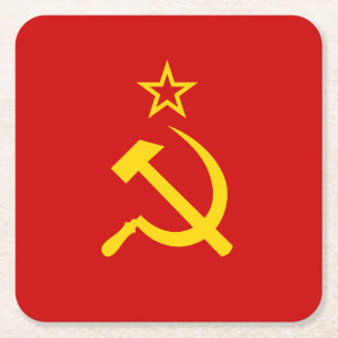 USSR FLAGGA UNDERLÄGG PAPPER KVADRAT