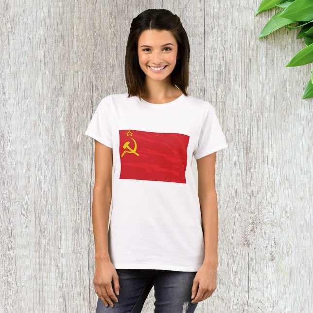 USSR Flagga Womens T-Shirt (Skapare uppladdad)