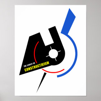 USSR hammer och sickle, konstrukttivism art stil Poster