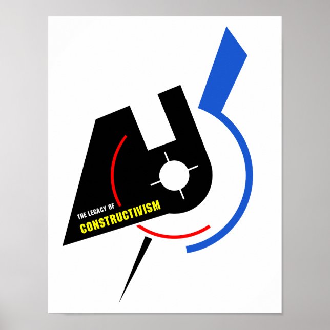 USSR hammer och sickle, konstrukttivism art stil Poster (Framsidan)
