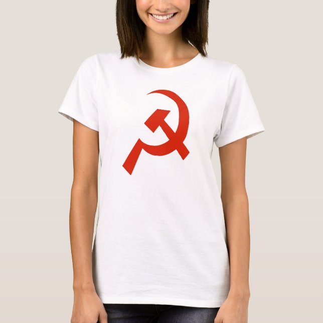 USSR Hammer Sickle Symbol T Shirt (Framsida)