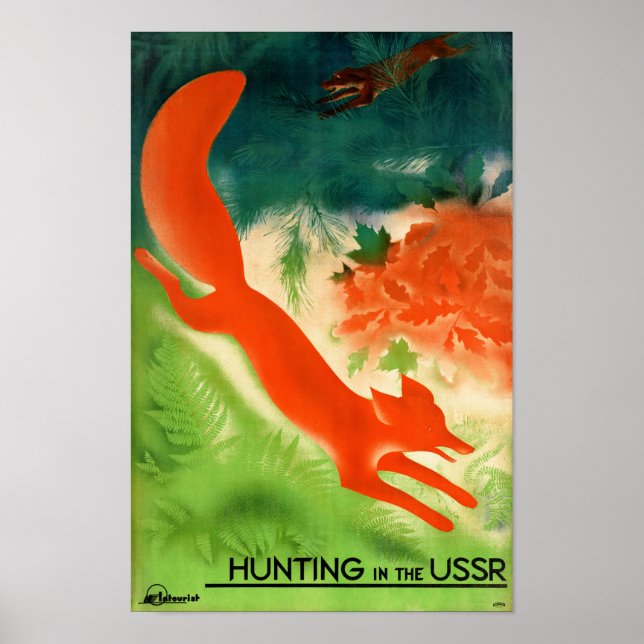 USSR Hunting Restated Vintage resor Poster (Framsidan)