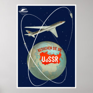 USSR sovjet - facklig återställd vintage Poster