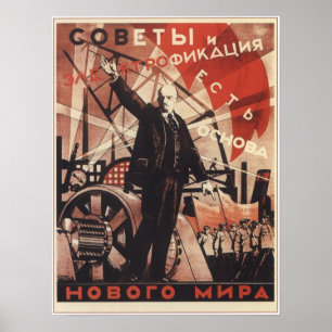 USSR sovjet - järnväg för union 1924 Poster