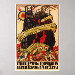 USSR sovjetisk bolsjevikisk propaganda 1919 Poster