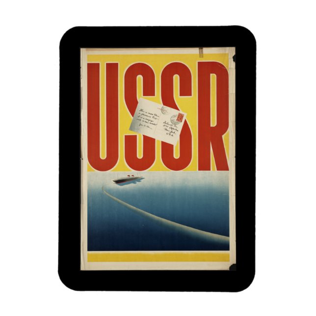 USSR Travel Poster för Vintage Magnet (Vertikal)