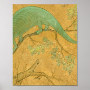 Ustad Mansur - Chameleon i A Träd Poster