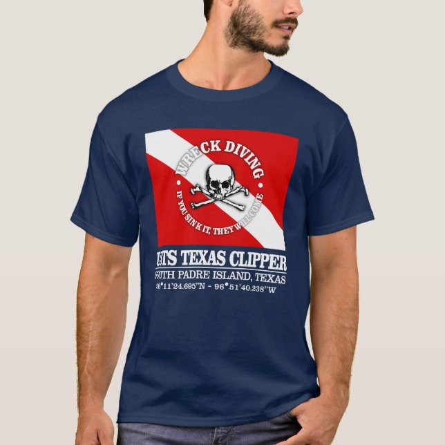 USTS Texas Clipper (bästa vrak) T Shirt (Framsida)