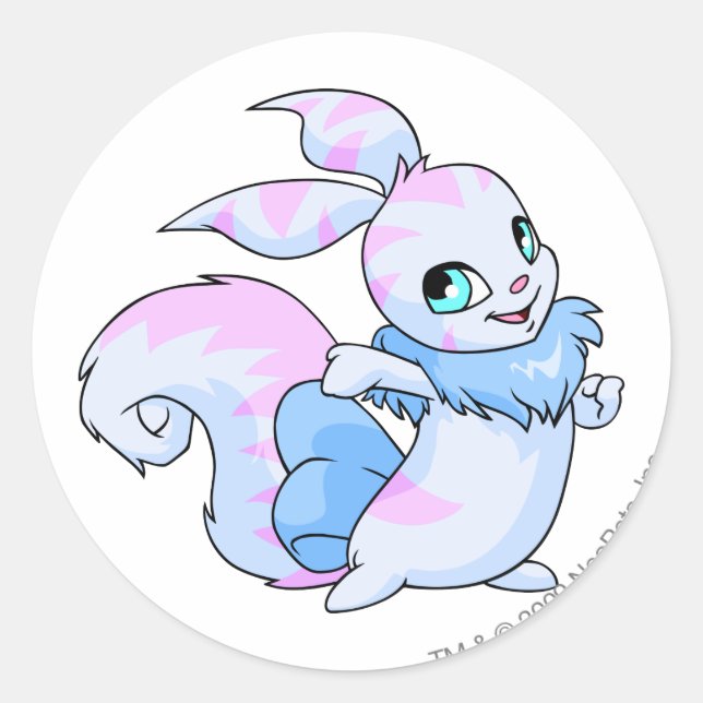 Usul Stripe Runt Klistermärke (Framsida)