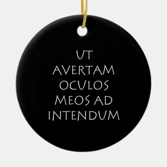 Ut avertam oculos meos ad intendum julgransprydnad keramik (Framsidan)
