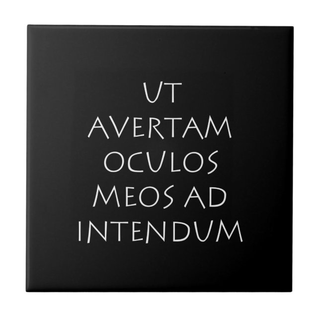 Ut avertam oculos meos ad intendum kakelplatta (Framsidan)