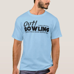 Ut Bowling League 10 år Logotyp T Shirt