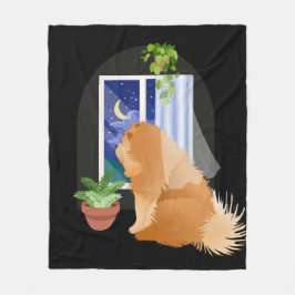 UT DÄR NÅGONSTANS FLICKORT Svart Fleecefilt