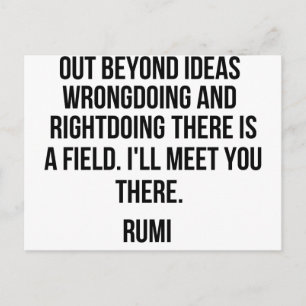 Ut det okändaidéer…, Rumi Vykort