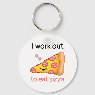 Ut, Eat Pizza Nyckelring