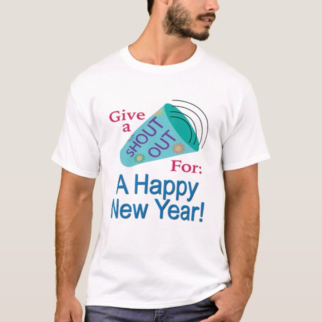 Ut för A Gott nytt år T Shirt (Framsida)