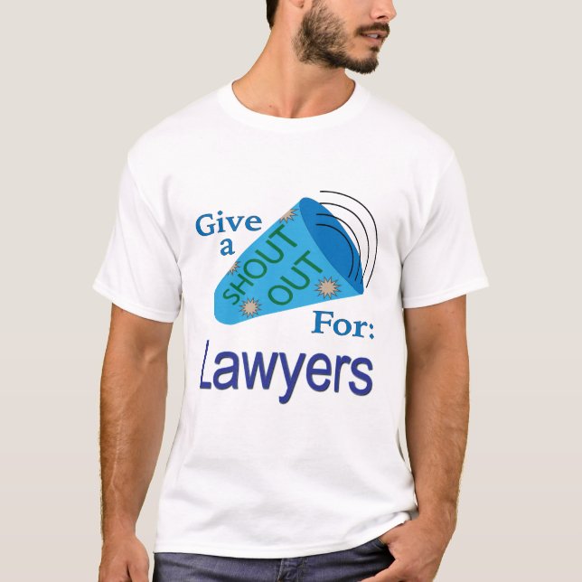 Ut för advokater t shirt (Framsida)