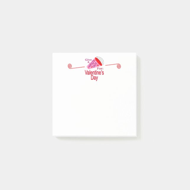 Ut för alla hjärtans dag post-it block (Framsida)