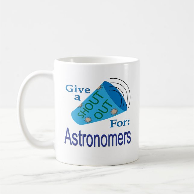Ut för astronomer kaffemugg (Vänster)