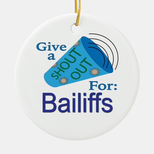 Ut för Bailiffs Julgransprydnad Keramik (Framsidan)