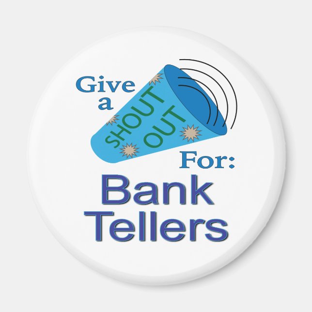 Ut för banksäljare magnet (Framsidan)