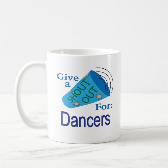 Ut för dansare kaffemugg (Vänster)