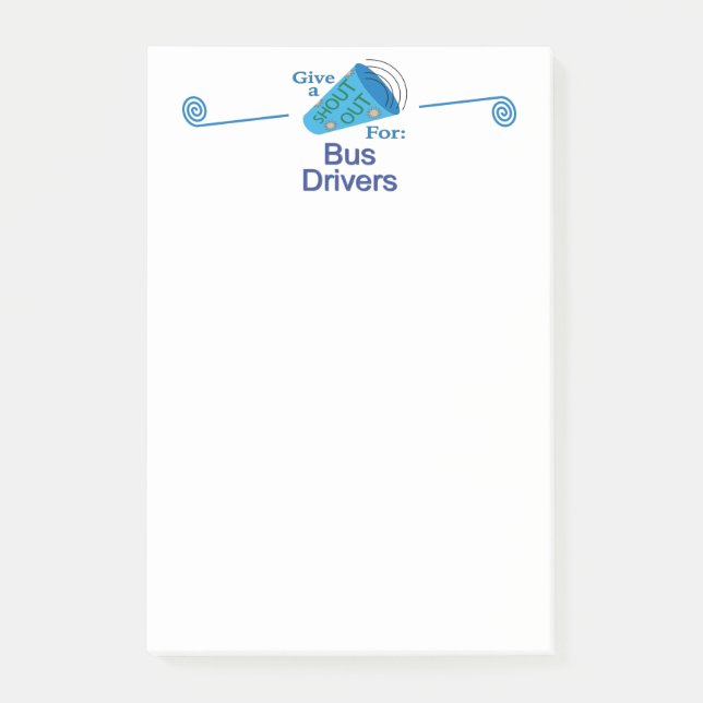 Ut för drivrutiner för Buss Post-it Block (Framsida)
