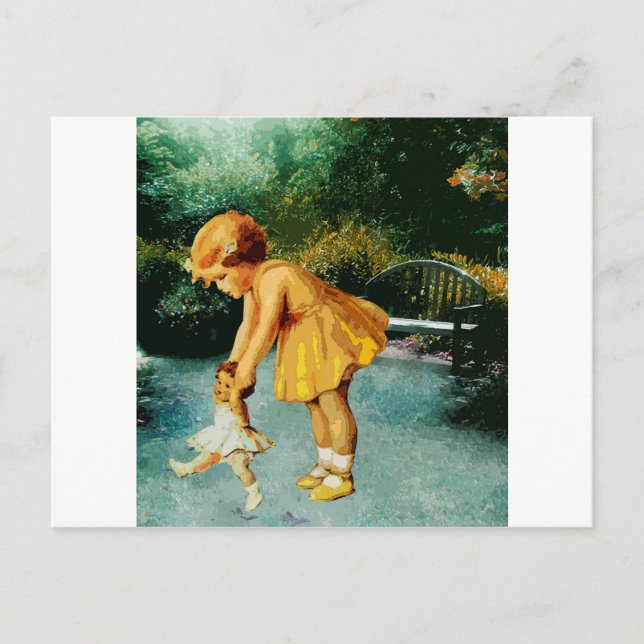 UT FÖR EN STROLL I GARDEN VYKORT (Framsida)