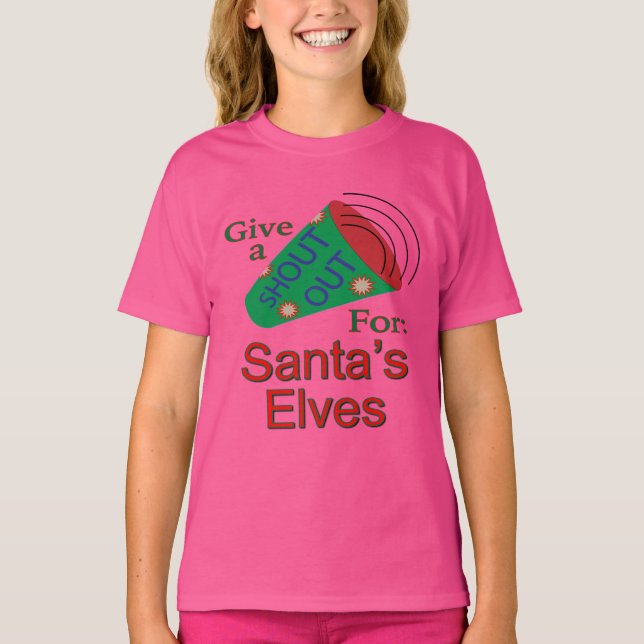 Ut för jultomtens älvar t shirt (Framsida)