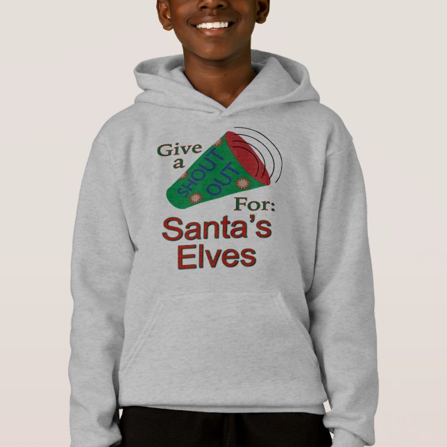 Ut för jultomtens älvar t shirt (Framsida)