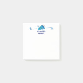 Ut för lagerarbetare post-it block