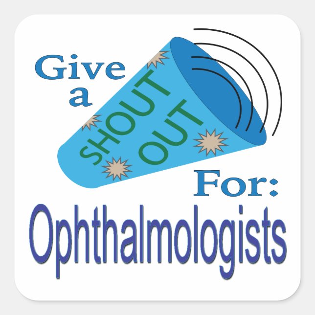 Ut för ofthamologer fyrkantigt klistermärke (Framsida)