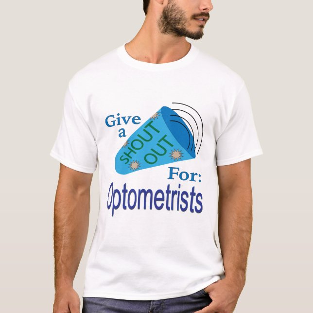 Ut för optometrister t shirt (Framsida)