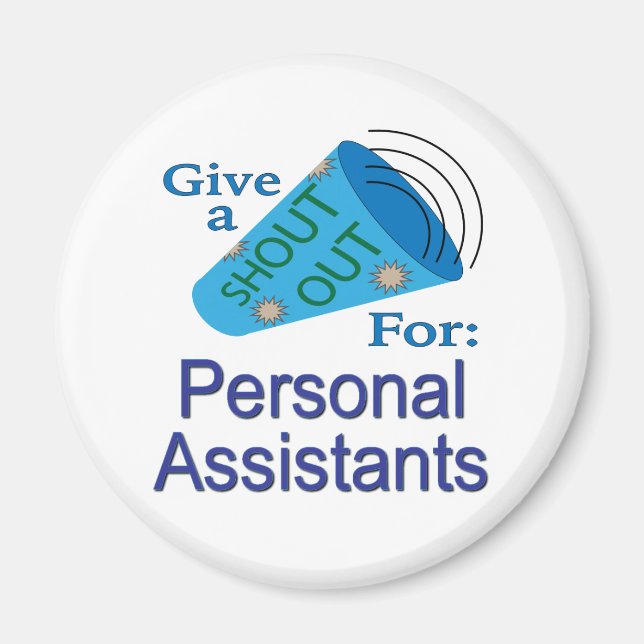 Ut för personliga assistenter magnet (Framsidan)