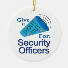 Ut för säkerhetstjänstemän julgransprydnad keramik