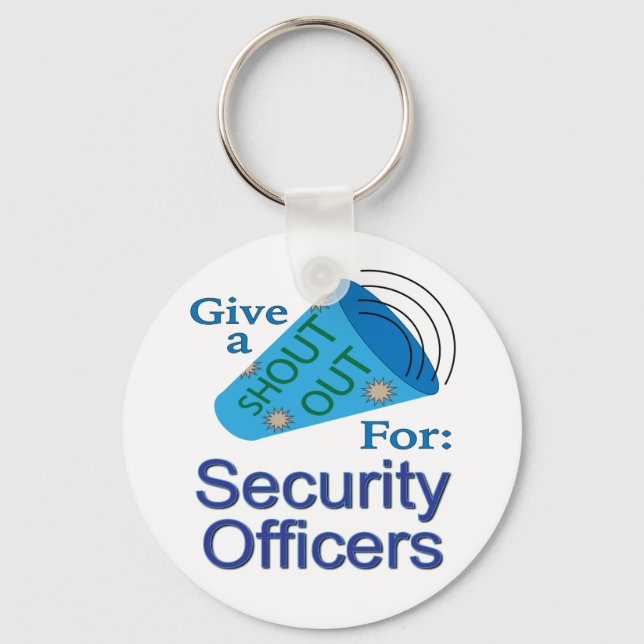 Ut för säkerhetstjänstemän nyckelring (Framsida)