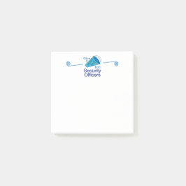 Ut för säkerhetstjänstemän post-it block