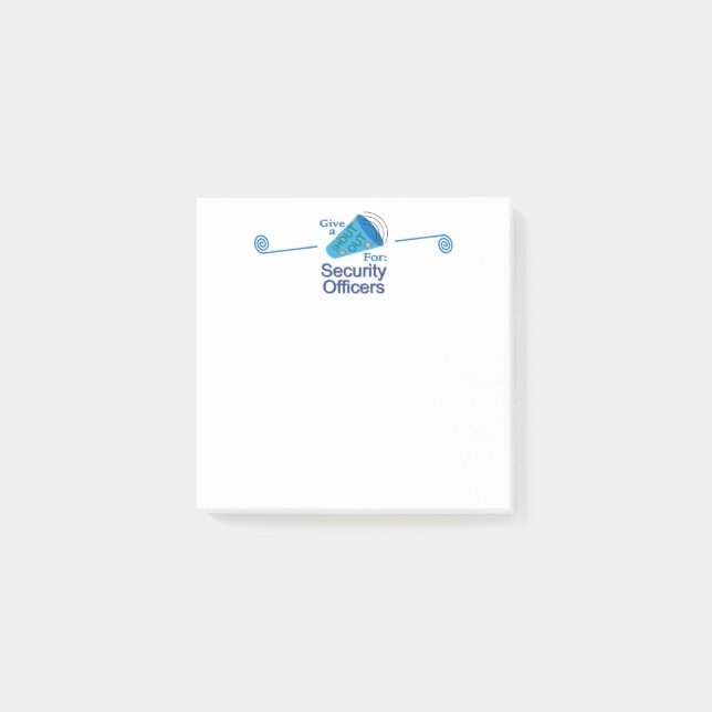 Ut för säkerhetstjänstemän post-it block (Framsida)