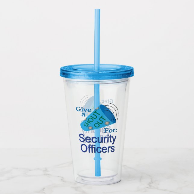 Ut för säkerhetstjänstemän take away mugg (Framsida)