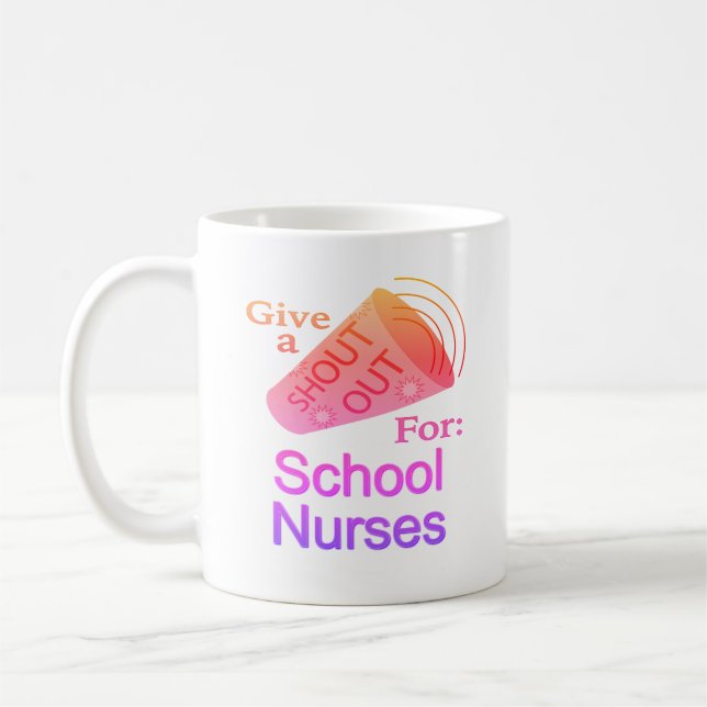 Ut för skolsjuksköterskekaffe Mugg (Vänster)