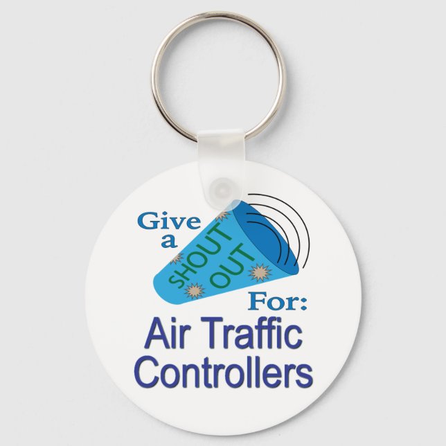 Ut för trafikstyrningsföretag i Luft Nyckelring (Framsida)