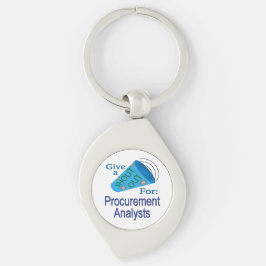 Ut för upphandlingsanalytiker swirl silverfärgad nyckelring