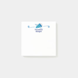 Ut för upphandlingshanterare post-it block