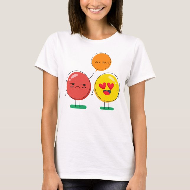 Ut från noj Emoji T Shirt (Framsida)