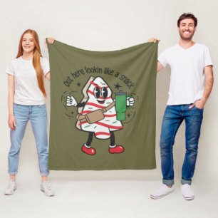 Ut här ser ut som en julgranskaka mellanmål fleecefilt