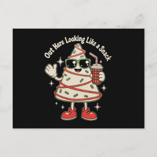 Ut här ser ut som ett mellanmål Xmas träd tårta Helg Vykort