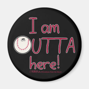 Ut hit! Baseball Character Magnet