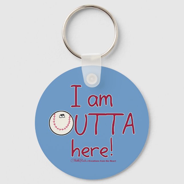 Ut hit! Baseball Character Nyckelring (Framsida)
